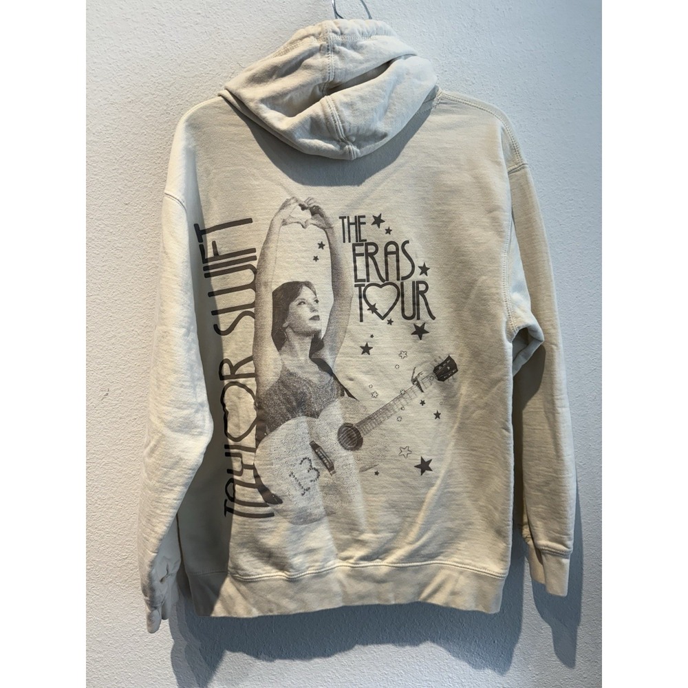 Taylor Swift The‎ Eras Tour Hoodie Exclusive Fleece Sz Med Unisex Cream Official